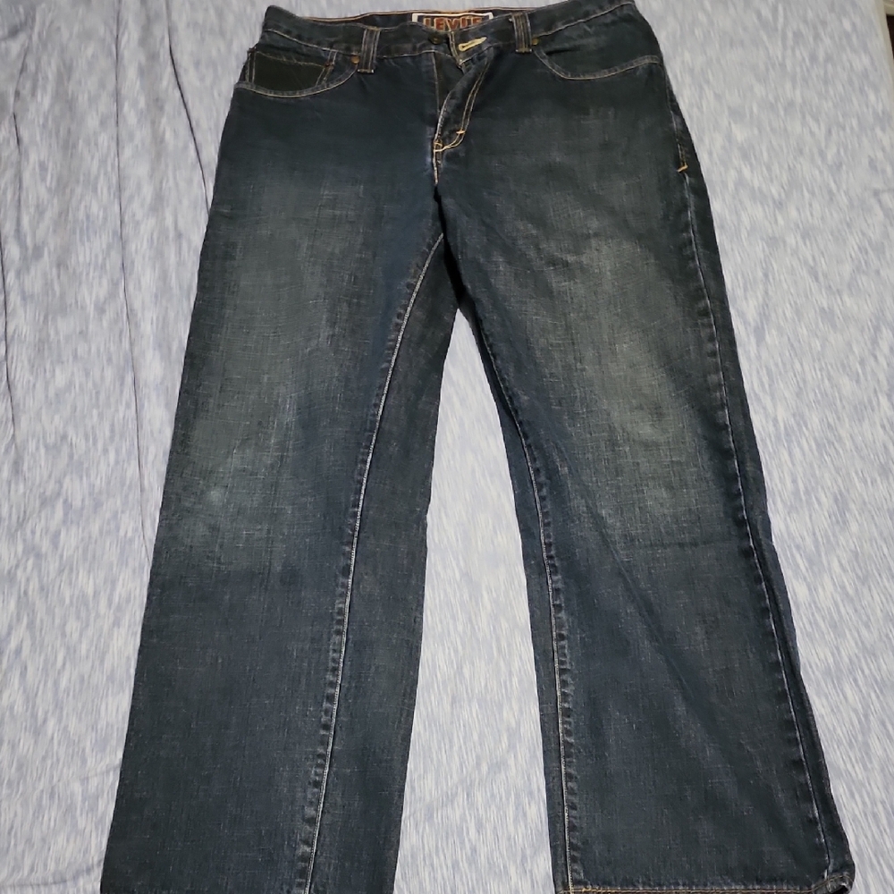 Levi's Men's 569 loose fit straight leg denim blue jeans